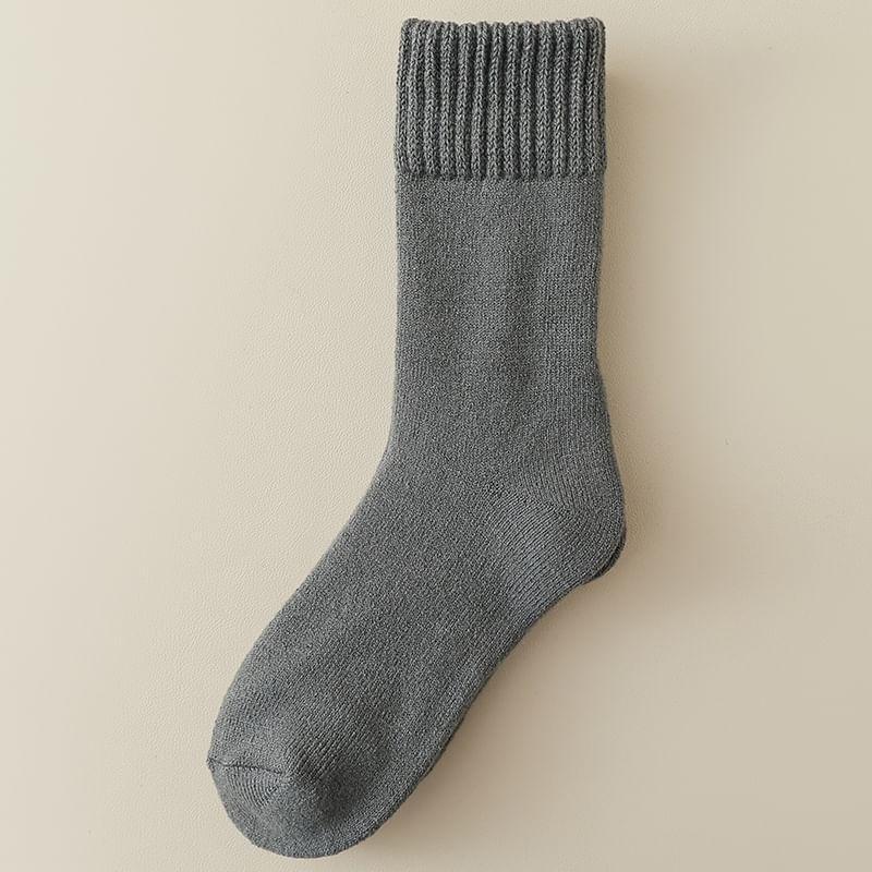 Fleece Lined Plain  Socks Set Product Image