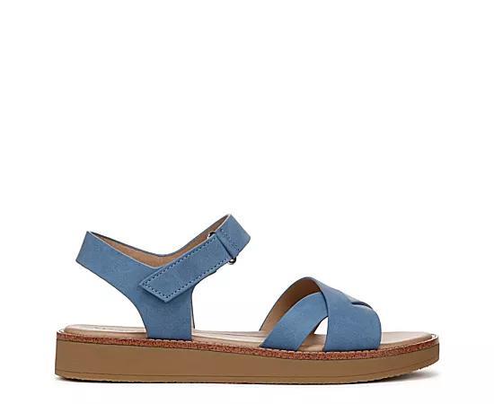 LifeStride Wren Women's Strappy Sandals, Size: 9 Wide, Blue Faux Leather Product Image