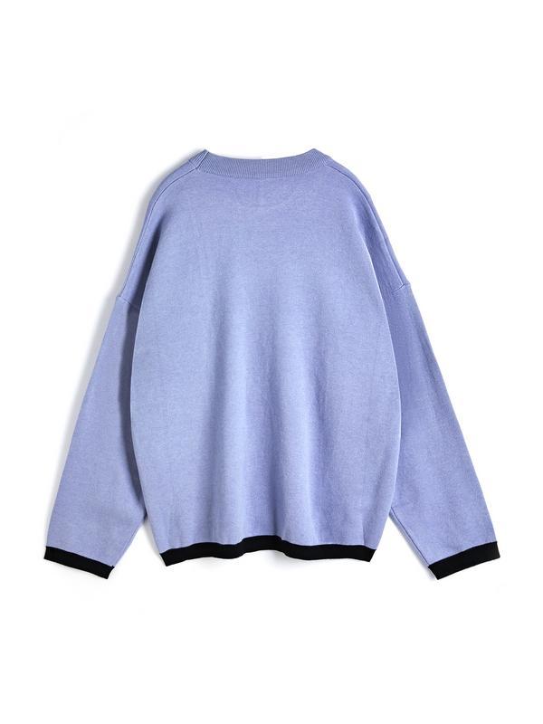 Portrait Jacquard Baggy Sweater Product Image