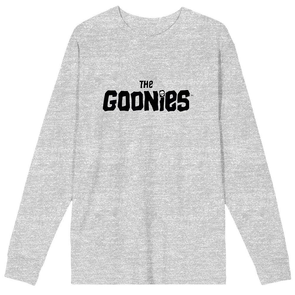 Men's The Goonies Logo Long Sleeve Graphic Tee, Size: Medium, Gray Product Image