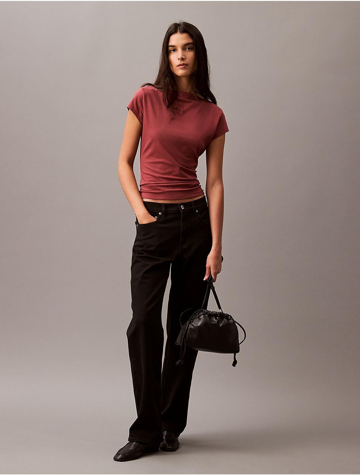 Calvin Klein Womens 90s Straight Jeans - Black - 28W x 1SL Product Image