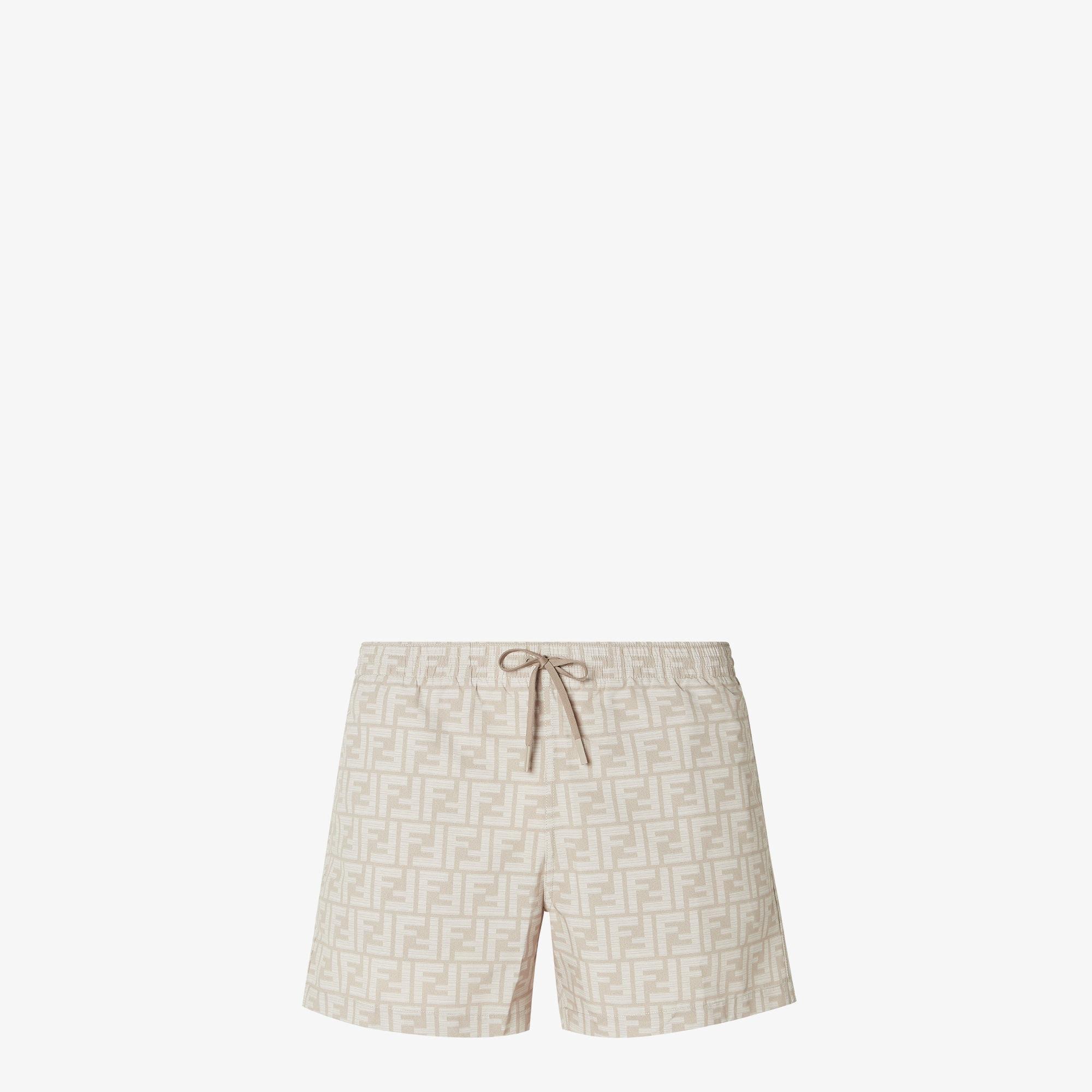 Swim ShortsBeige FF nylon swim shorts Product Image