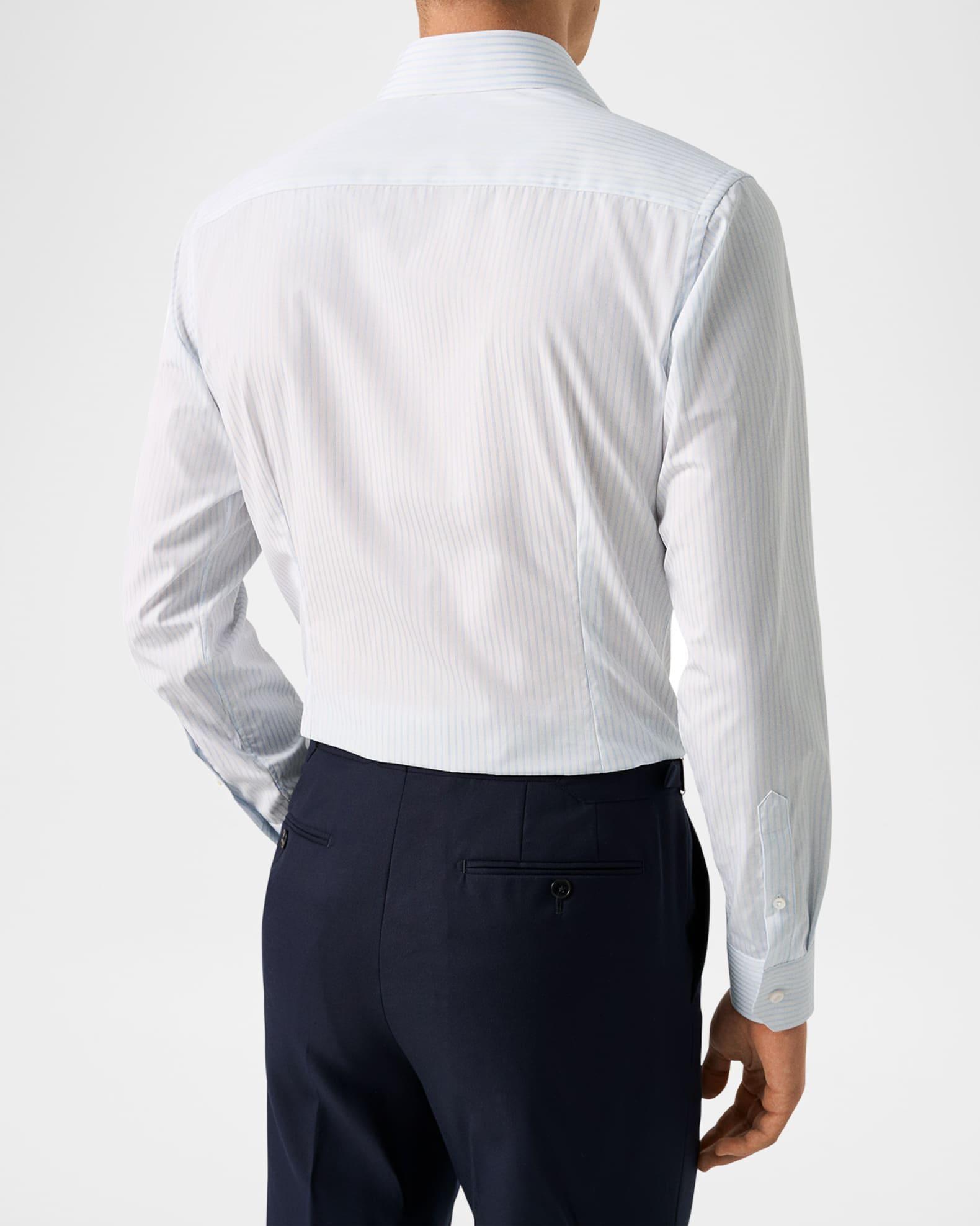 Men's Elevated Stripe Supima 120 Slim-Fit Dress Shirt Product Image