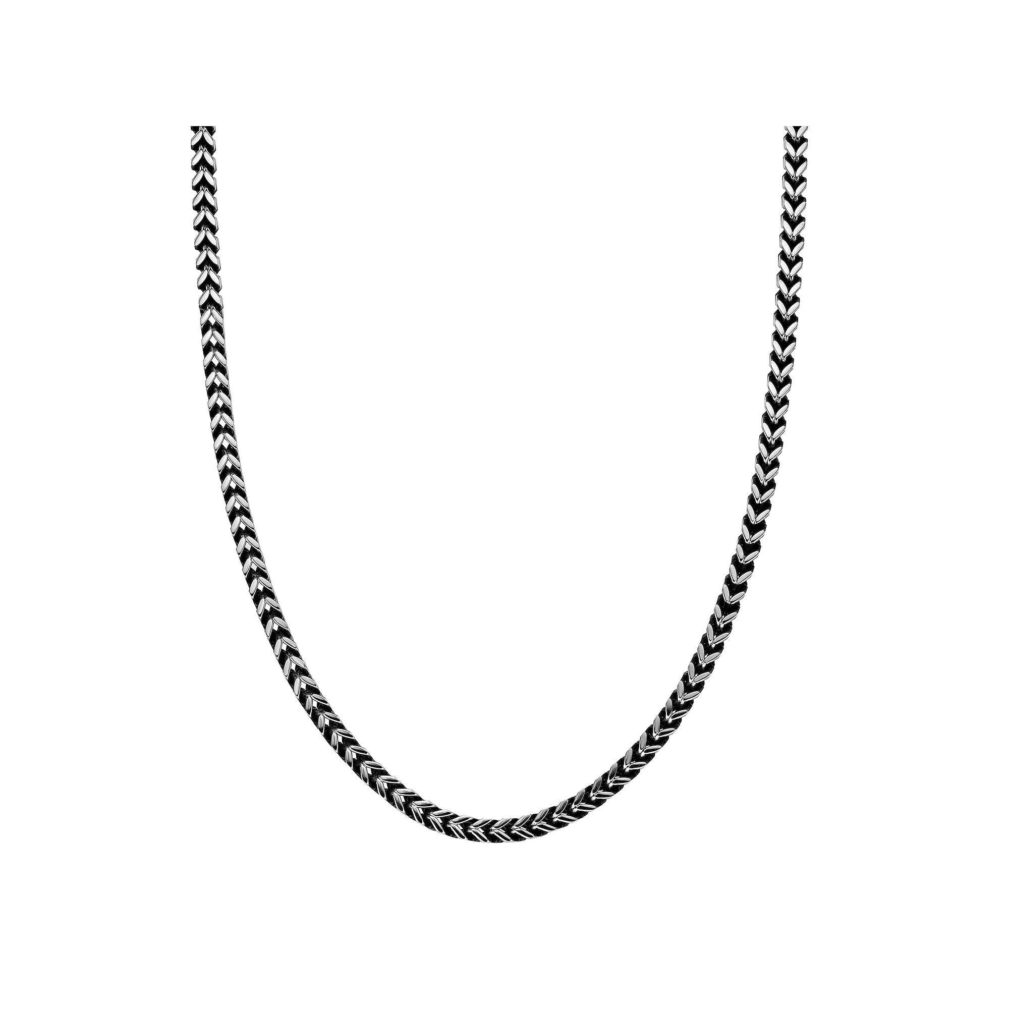 Men's LYNX Stainless Steel Foxtail Chain Necklace, Size: 30" Product Image