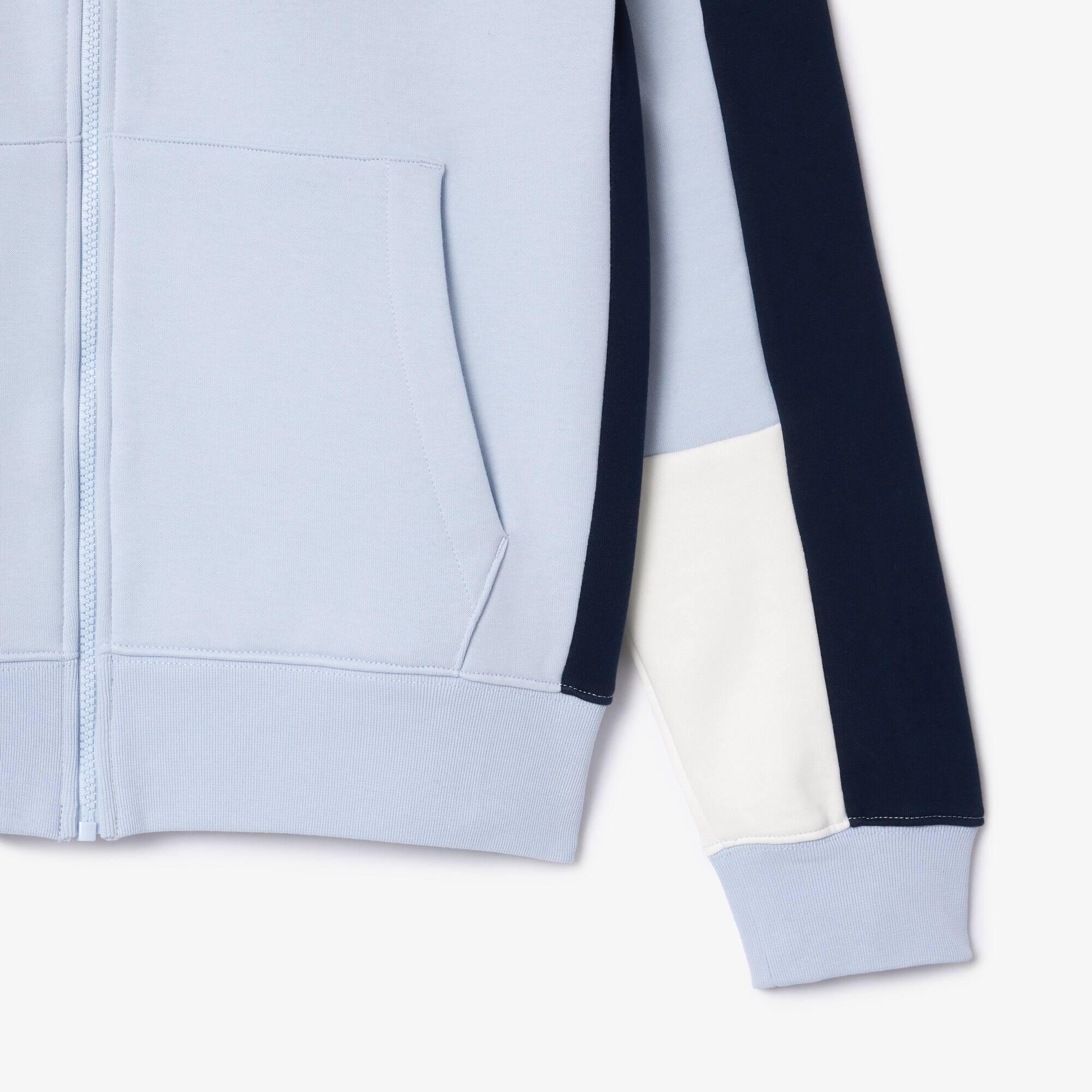 Men's Zip-Up Colorblock Hoodie Product Image