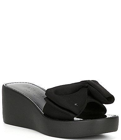 kate spade new york Bikini Bow Detail Platform Wedge Sandals Product Image