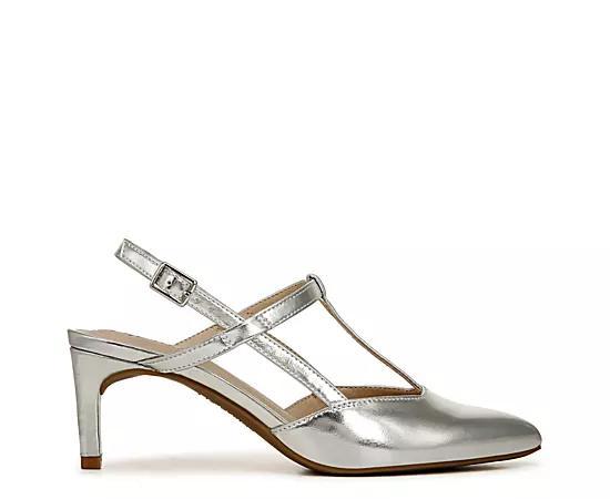 LifeStride Aire Women's Slingback Heels, Size: 10 Wide, Silver Product Image