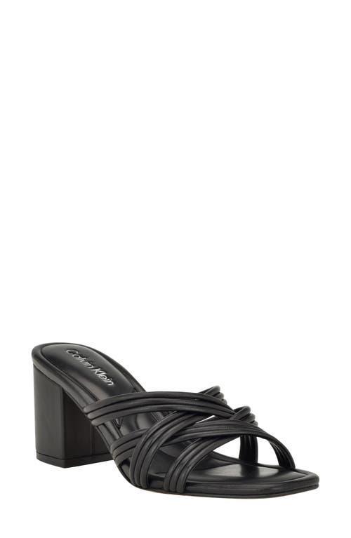 Calvin Klein Terisa Leather) Women's Sandals Product Image