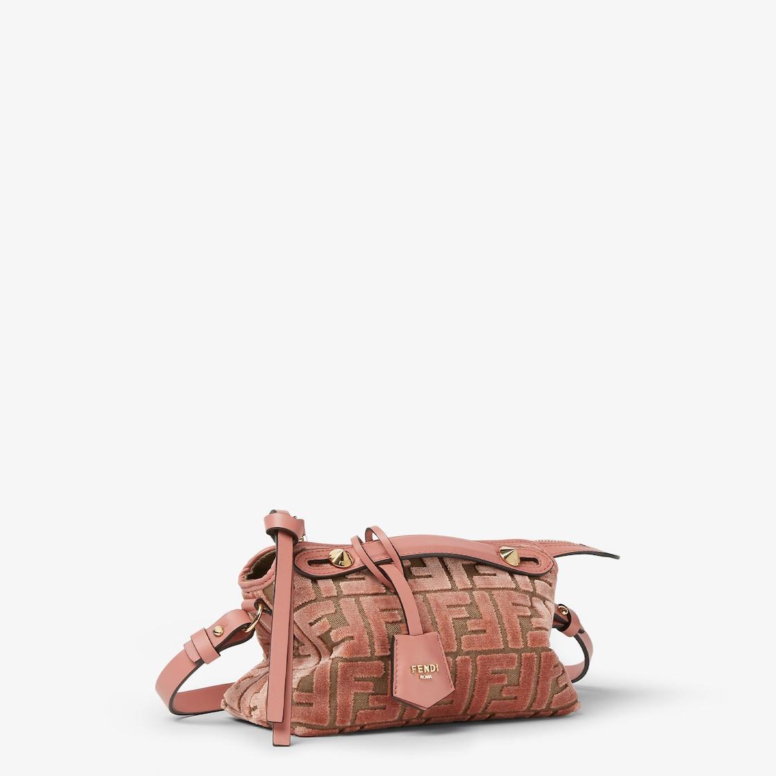 By The Way Soft MiniPink FF jacquard velvet mini-bag Product Image
