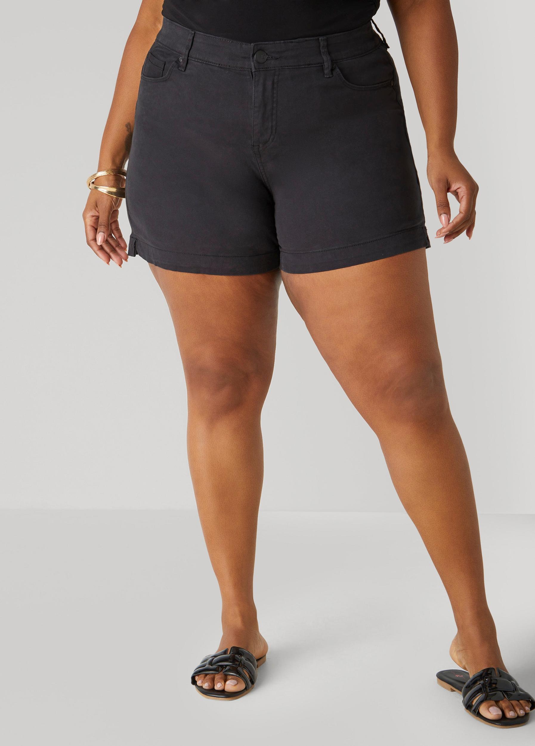 Mid Rise Denim Shorts Product Image