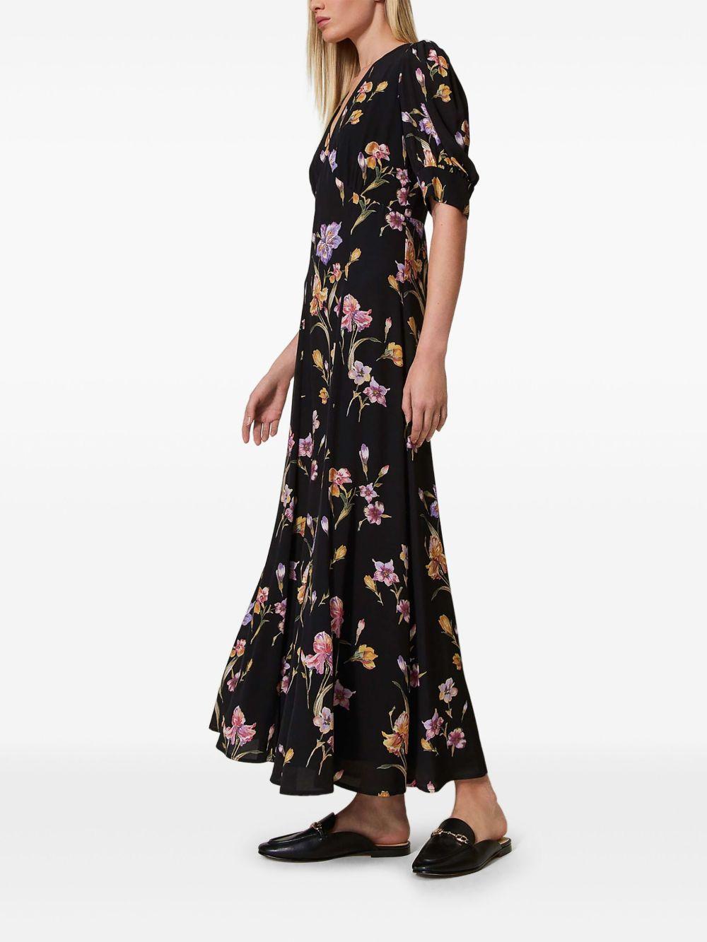 floral-print crepe dress Product Image
