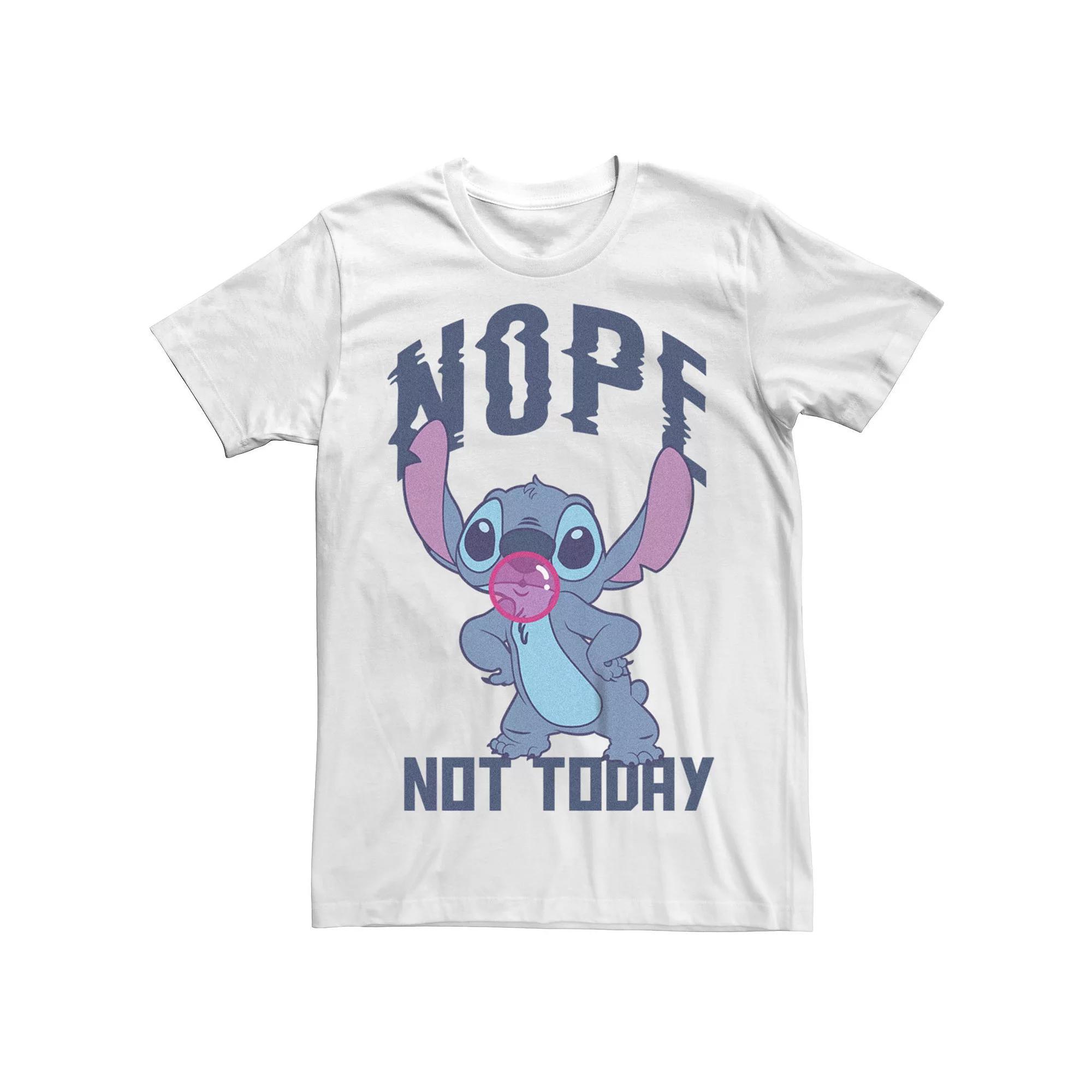 Disney's Lilo & Stitch Nope Not Today Stitch Juniors' Boyfriend Graphic Tee, Women's, Size: XS, White Product Image