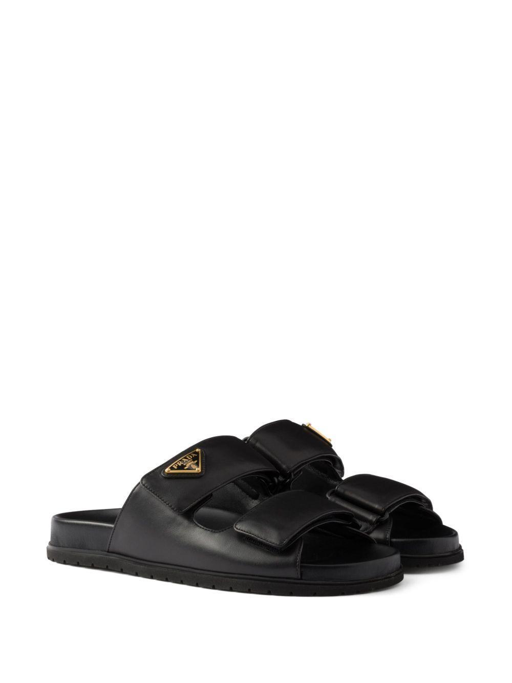 touch-strap leather sandals Product Image