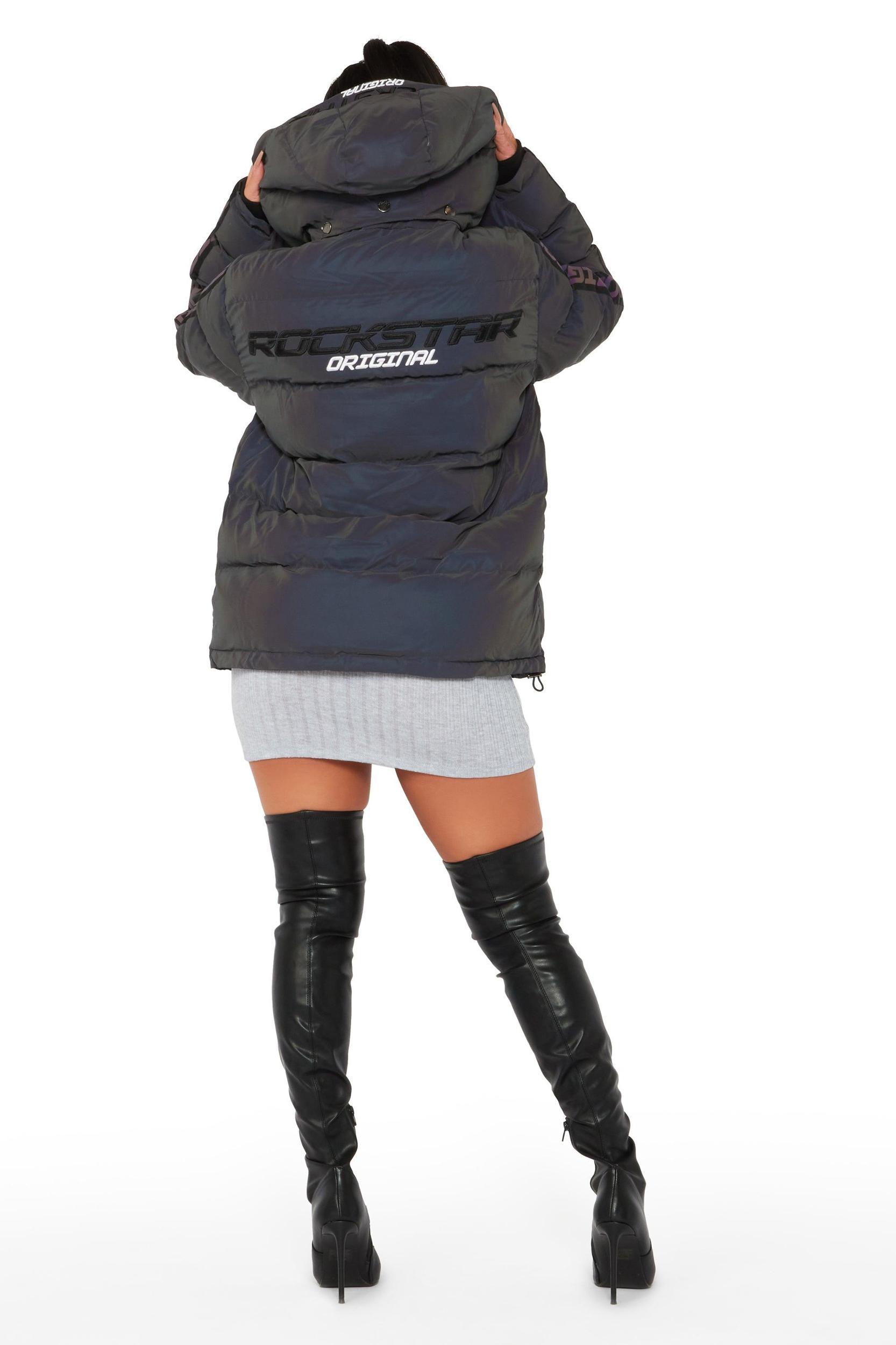 Nikita Reflective Black Long Puffer Jacket Female Product Image
