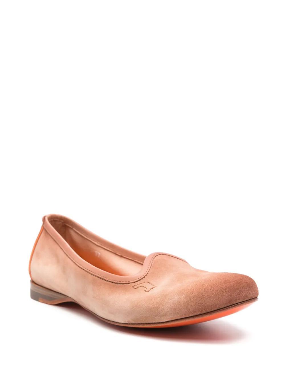 SANTONI Suede Loafers In Braun Product Image