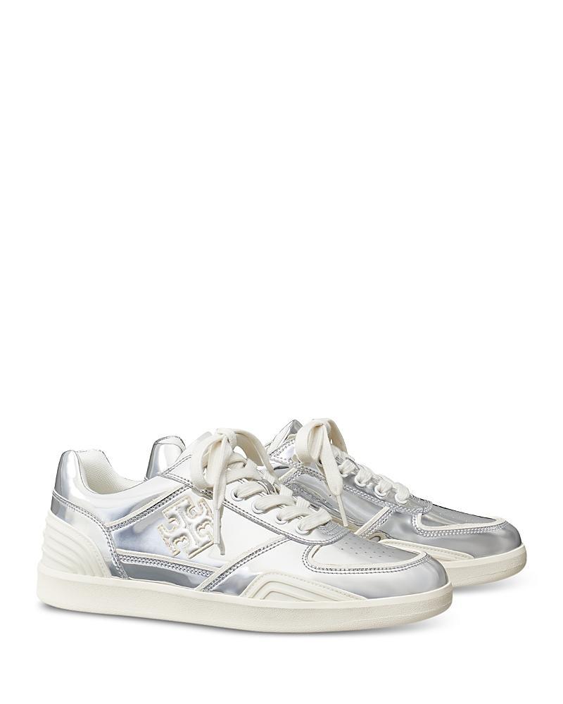 Tory Burch Womens Clover Court Lace Up Low Top Sneakers Product Image