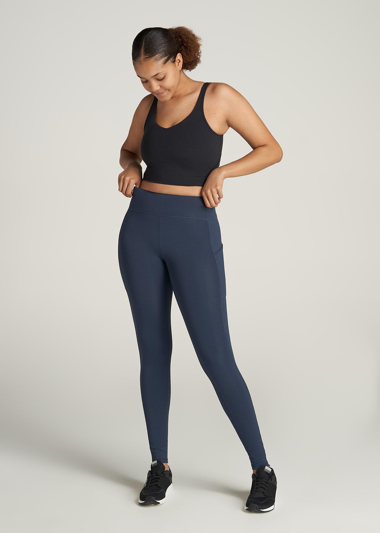Women's Active Tall Leggings with Pockets in Navy Product Image