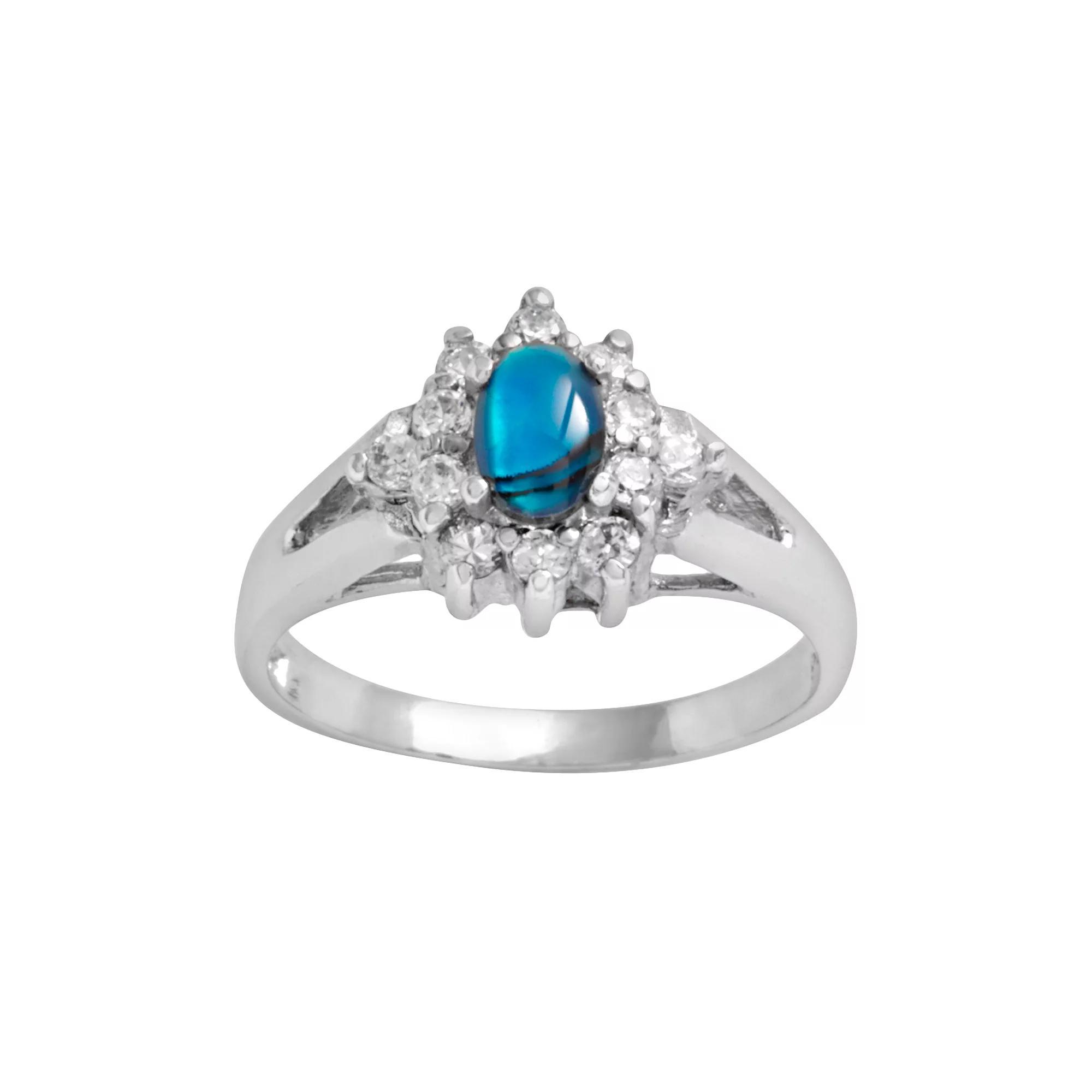 Traditions Jewelry Company Sterling Silver Cubic Zirconia Ring, Womens Multicolor Product Image