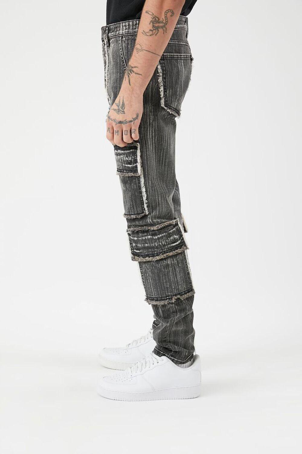 Frayed-Trim Skinny Cargo Jeans | Forever 21 Product Image