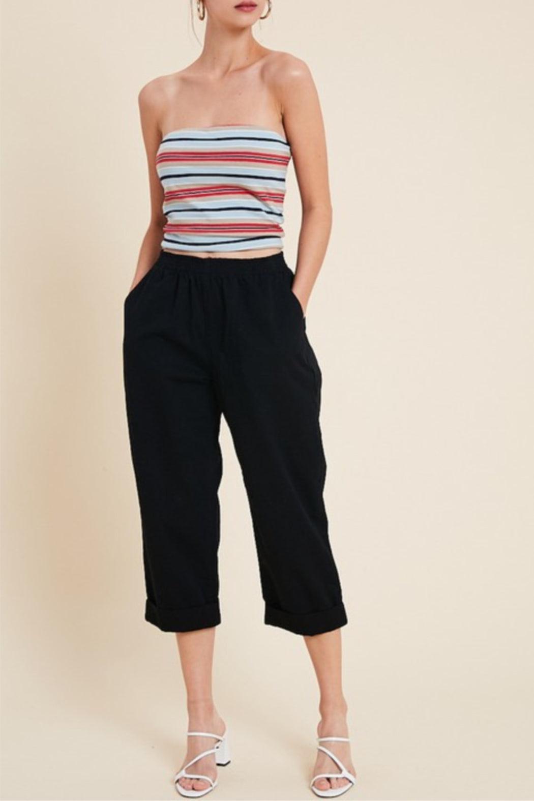 High Waist Cropped Denim Product Image