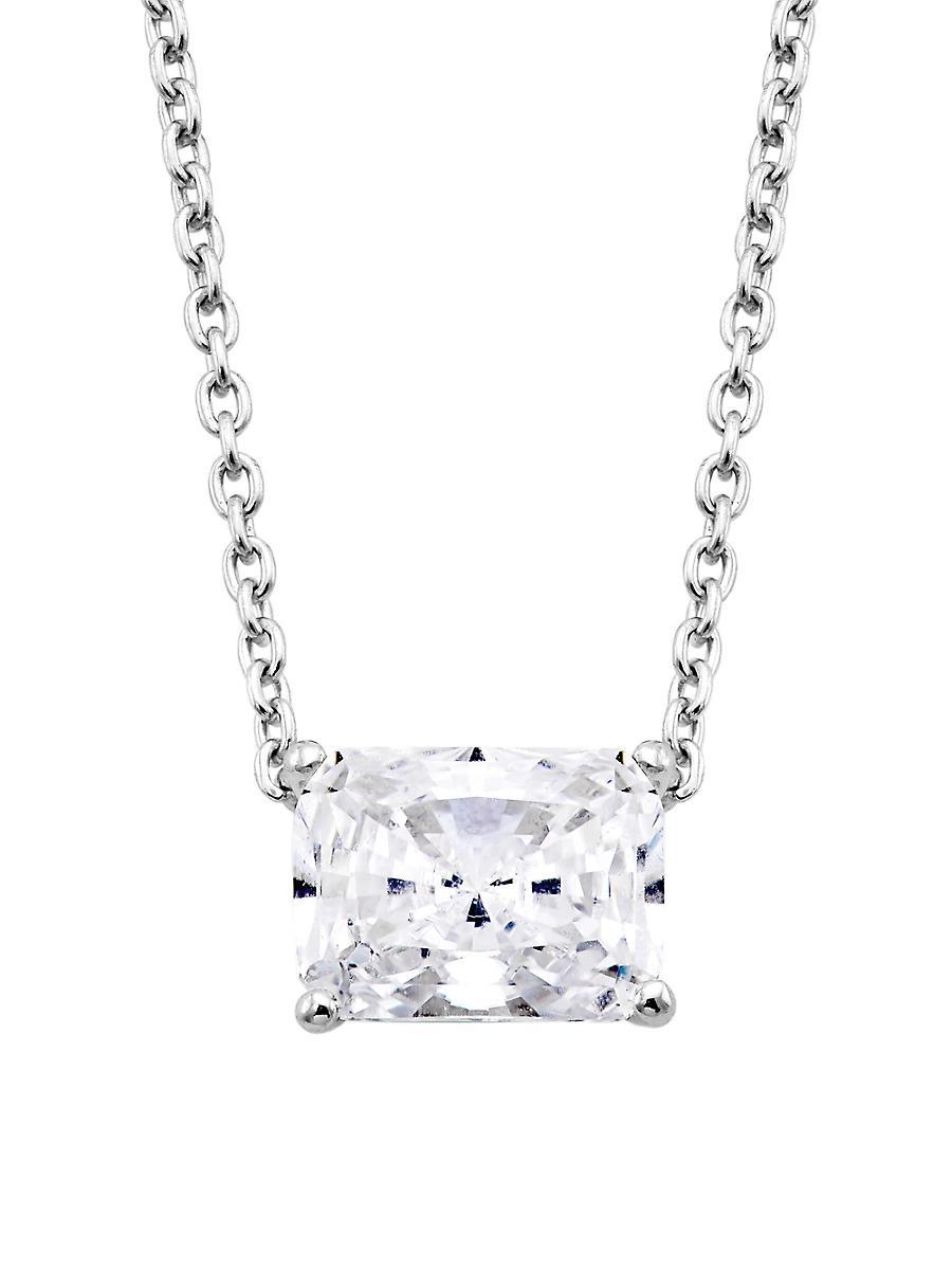Womens Modern Love Sterling SIlver & Cubic Zirconia Chain Necklace Product Image