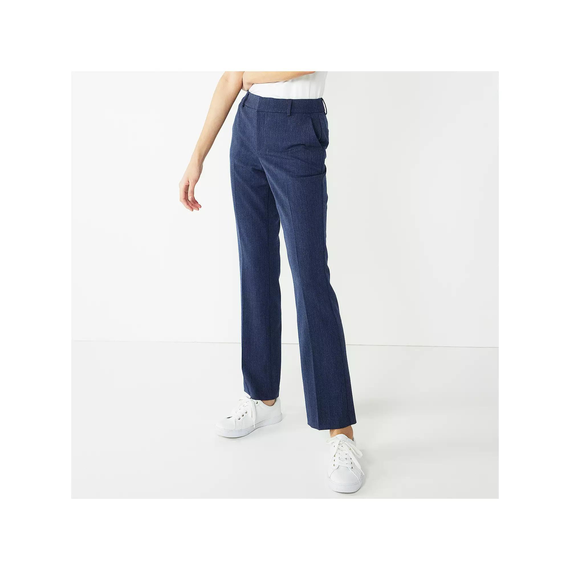Women's Nine West Barely Bootcut Pant, Size: 16, Grey Navy Product Image