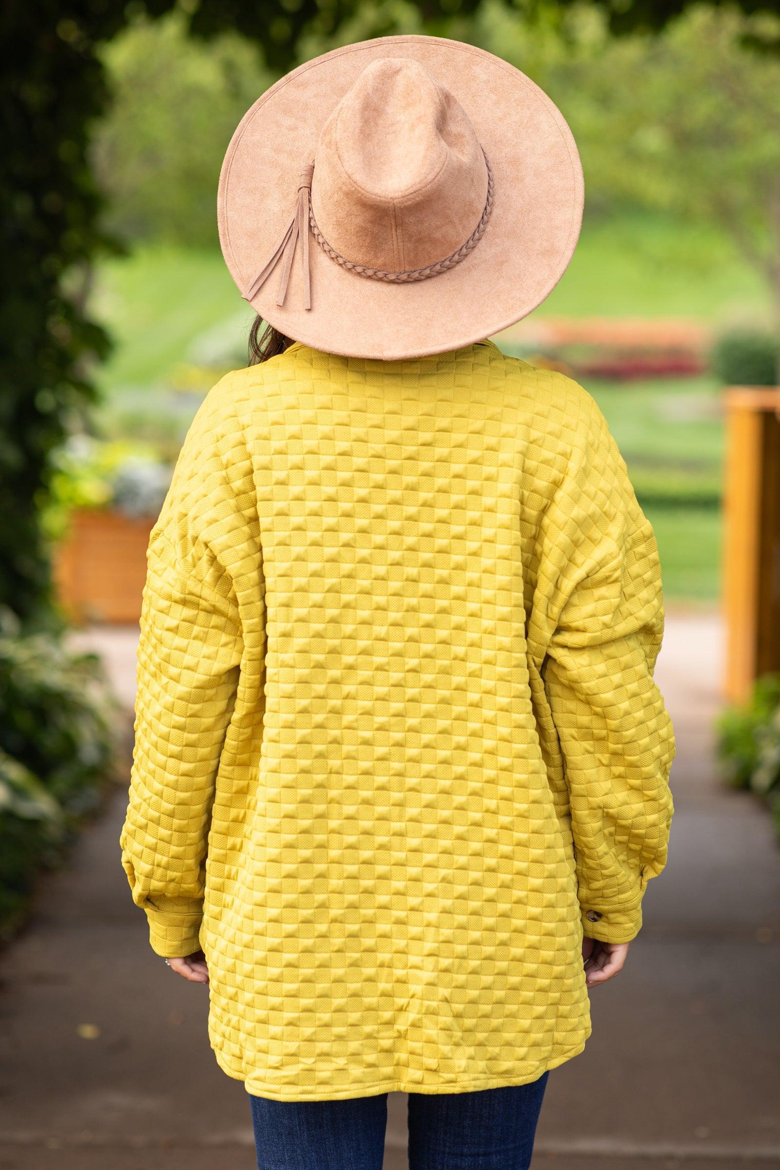 Light Olive Textured Knit Shacket Product Image