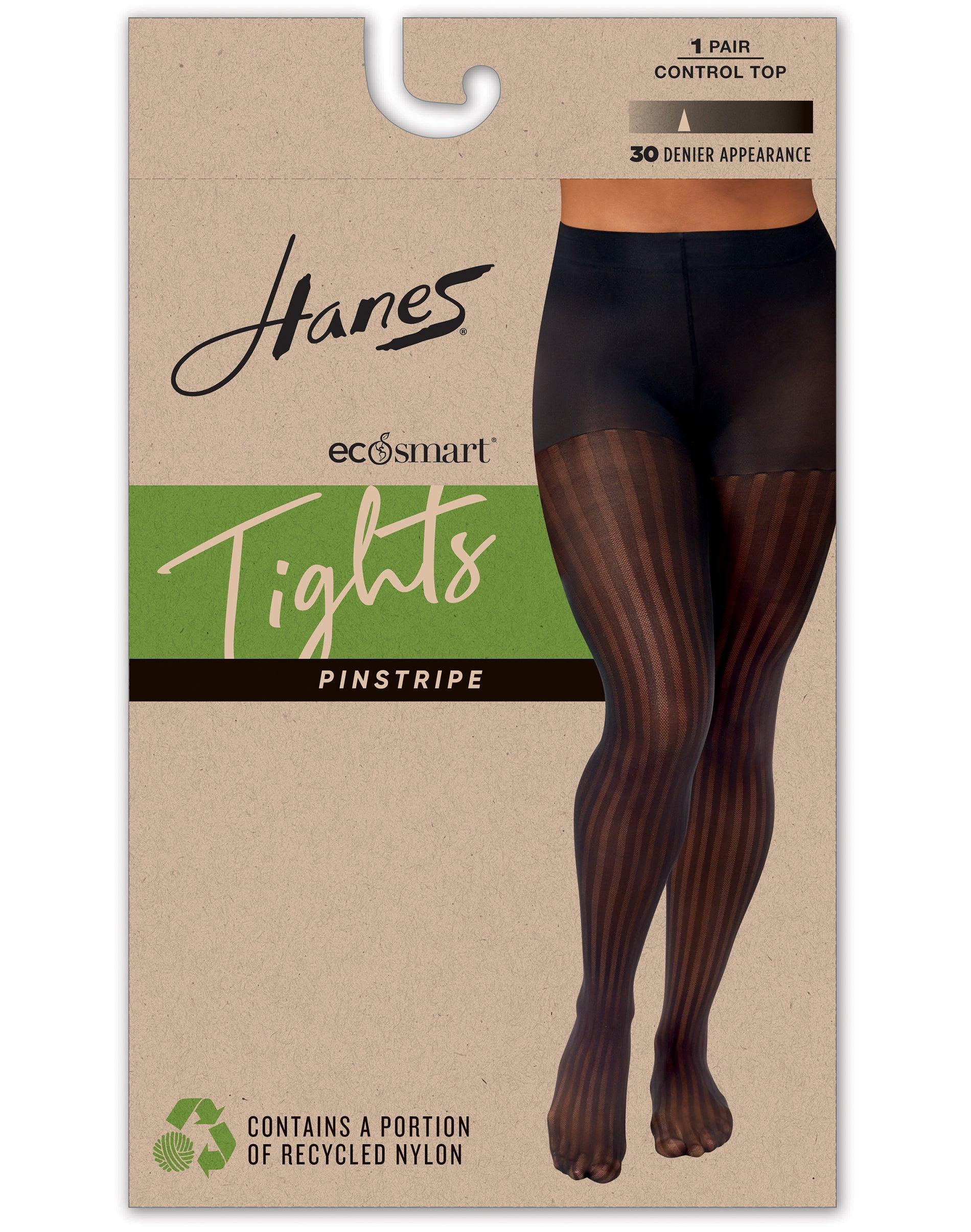 Women's Hanes® Openwork Pinstripe Tights HG0014, Size: Medium, Black Product Image
