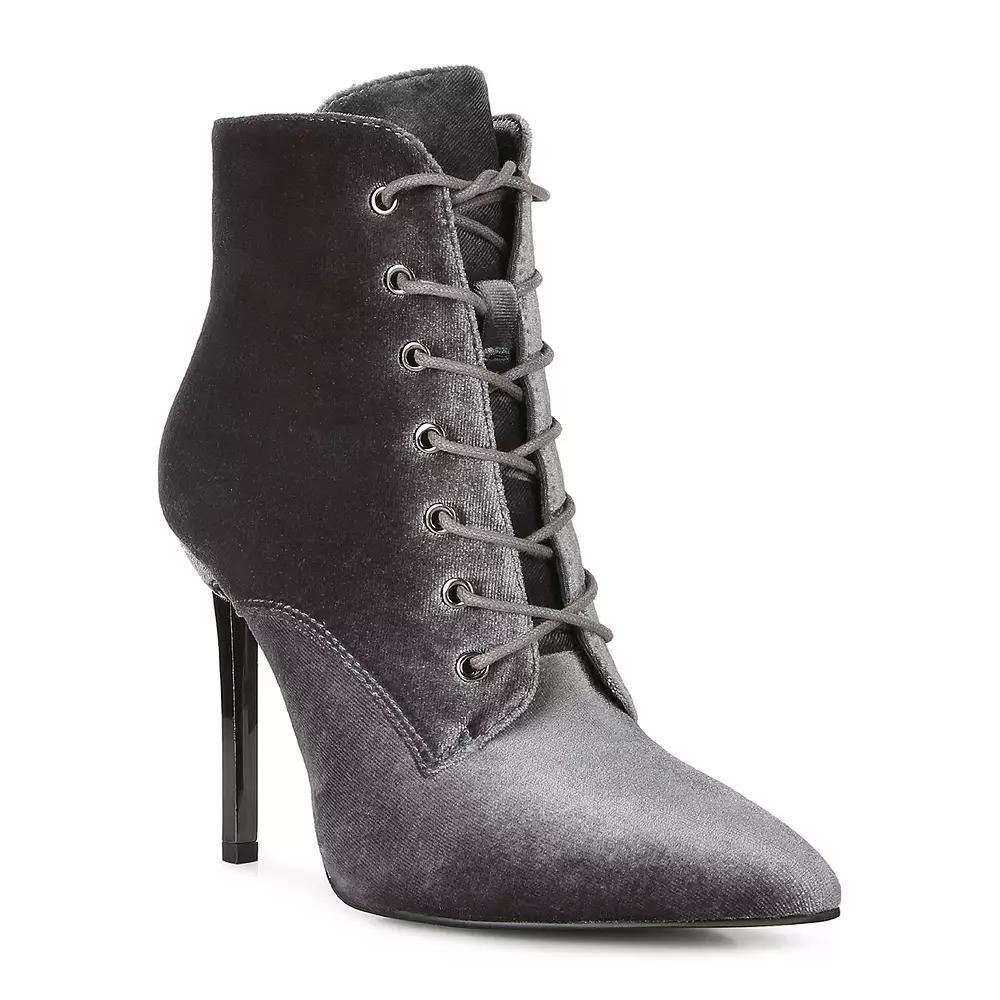 London Rag Women's Heeled Ankle Boots, Size: 7, Grey Product Image