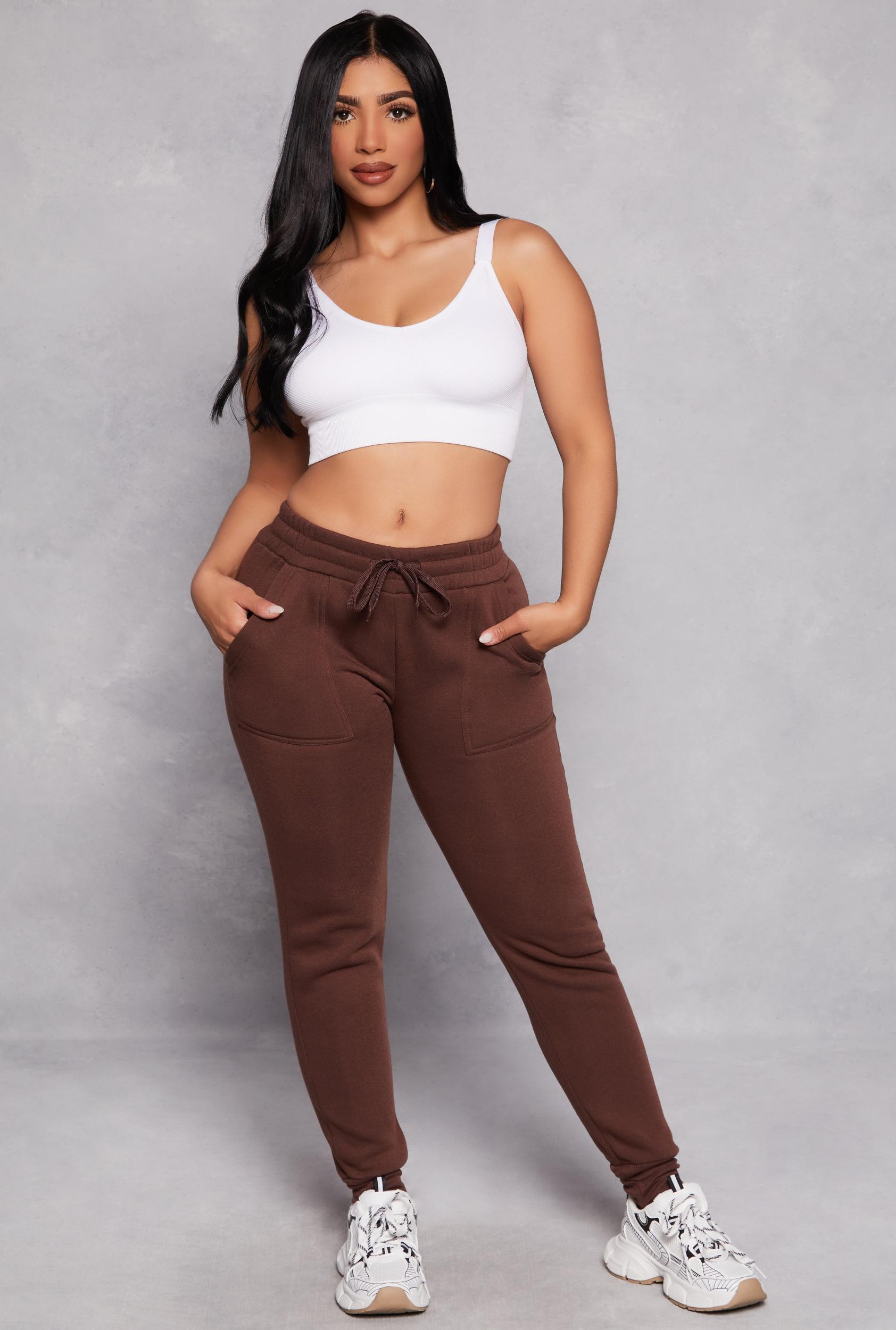 Womens Fleece Pocket Joggers Product Image