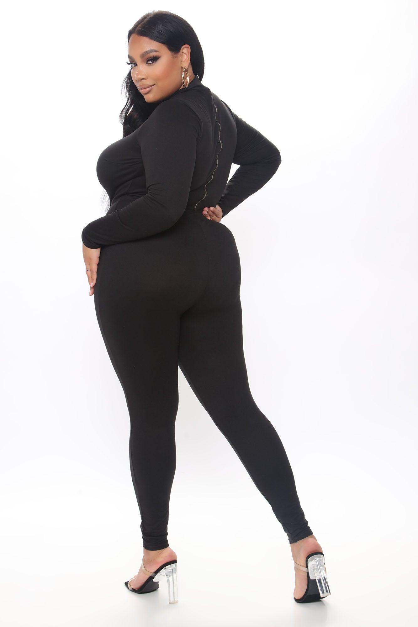 Frisky Feline Jumpsuit - Black Product Image