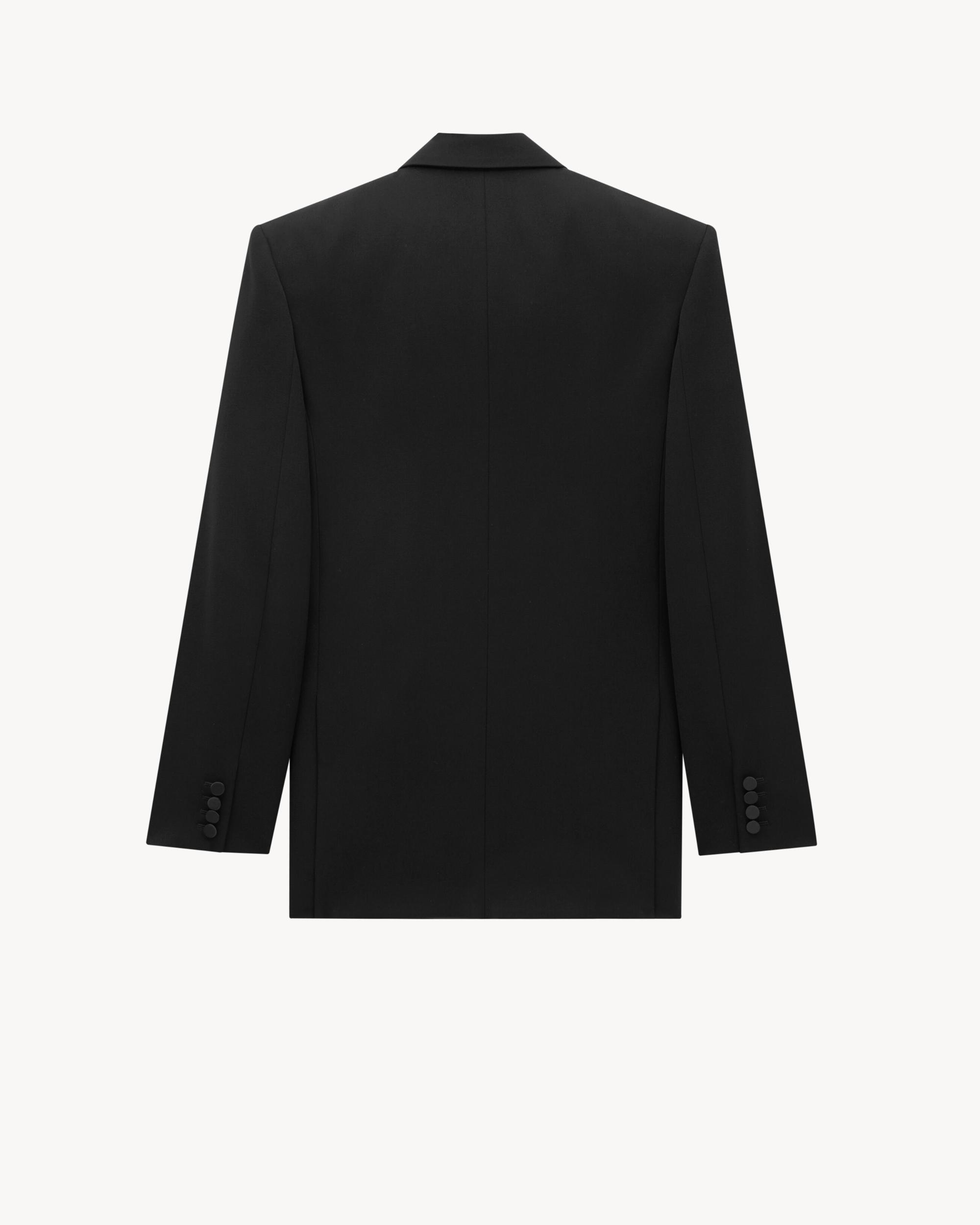 tuxedo jacket in grain de poudre Product Image