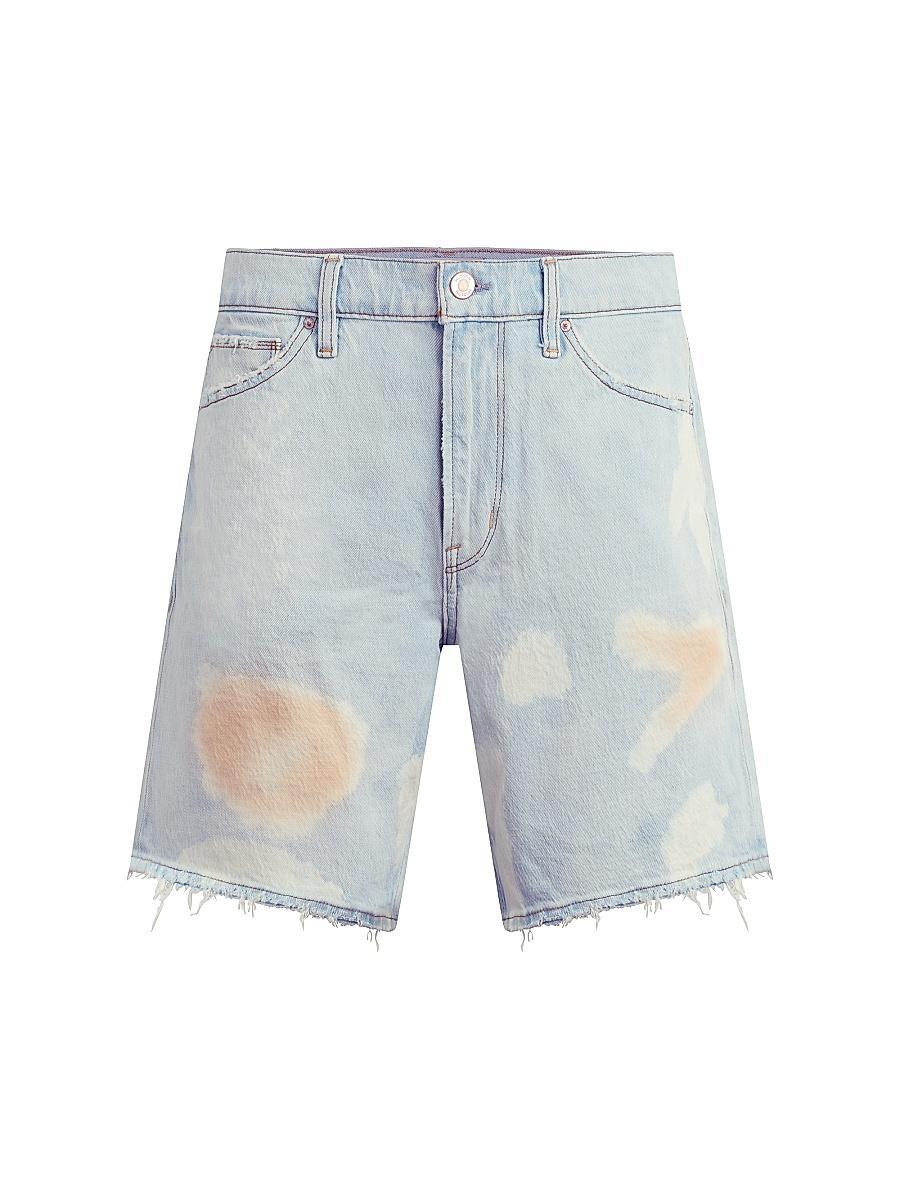 Men's Clint Splattered Denim Shorts Product Image