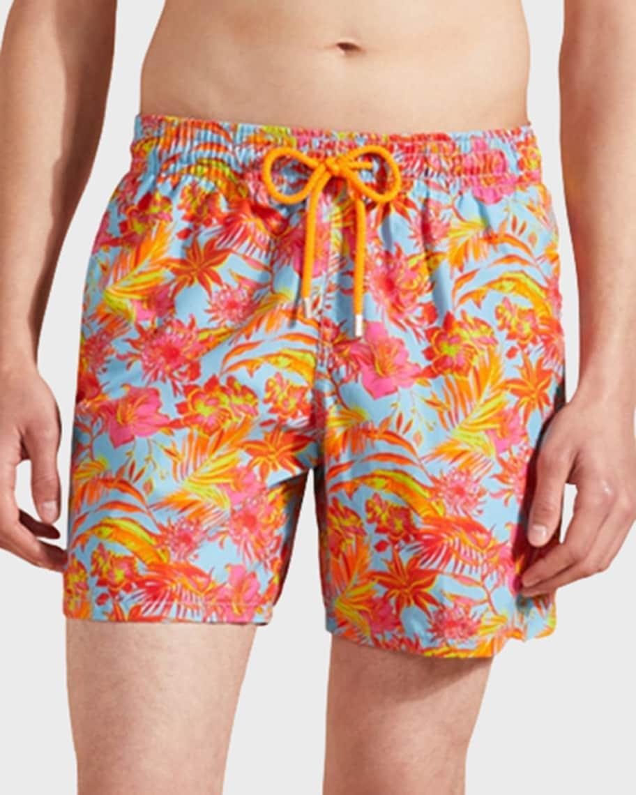 Mens Tahiti Flower-Print Swim Shorts Product Image