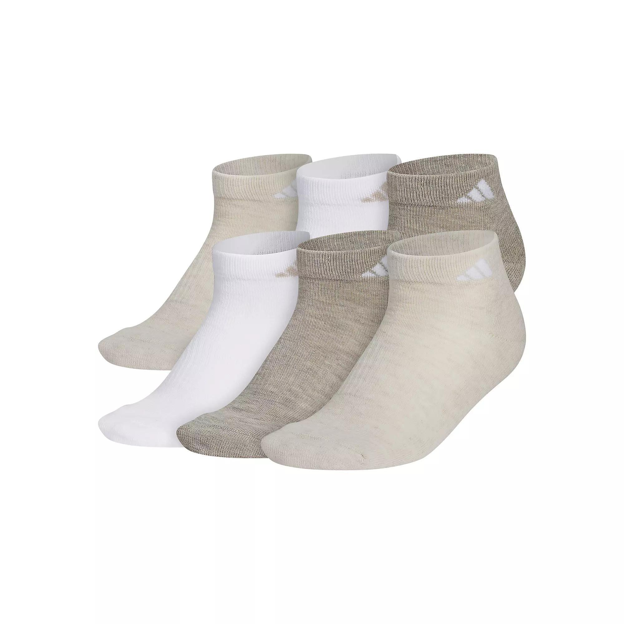 Women's adidas Athletic Low-Cut Sock 6-Pack, Size: 5-10, Beige Product Image