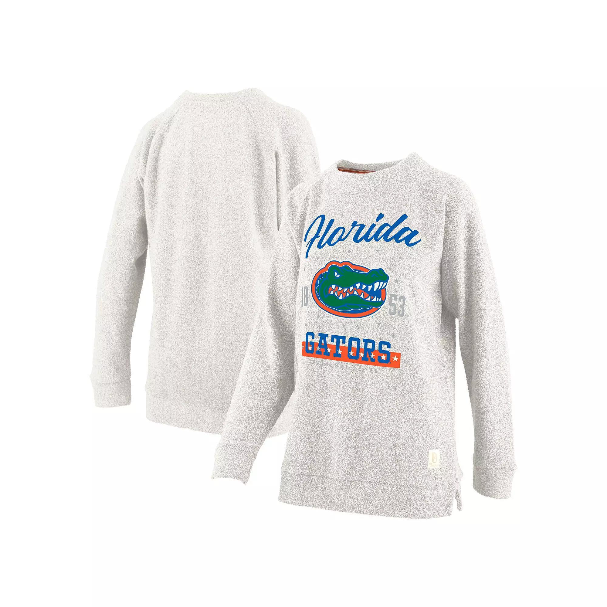 Women's Pressbox Oatmeal Florida Gators Plus Size Comfy Cairo Terry Pullover Sweatshirt, Size: 2XL, Team Product Image