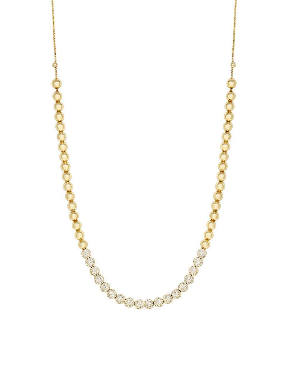 Womens Show Yourself 18K Gold-Plated & Crystal Beaded Necklace Product Image