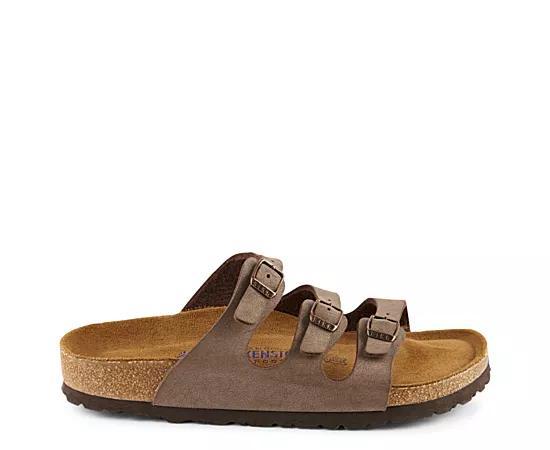 Womens Birkenstock Florida Soft Footbed Slide Sandal - Mocha Product Image