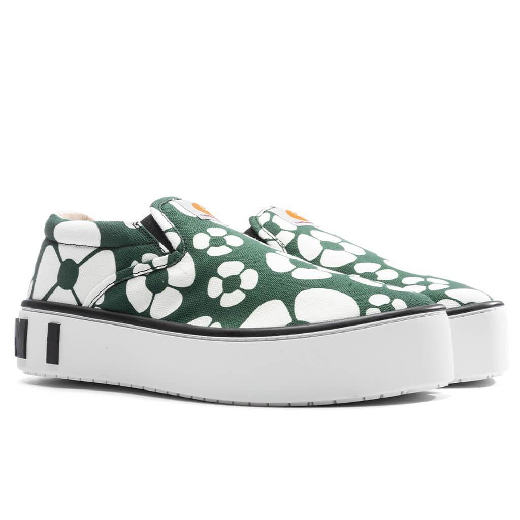 Marni x Carhartt WIP Slip-On Sneakers - Dark/Green Male Product Image