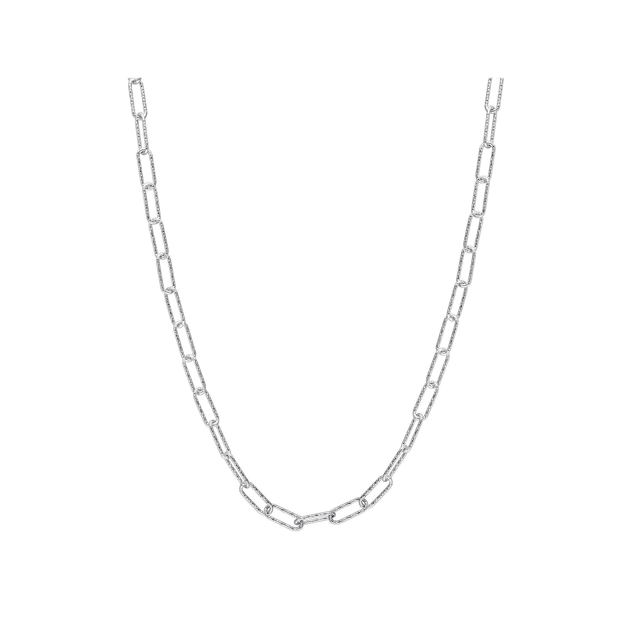 Stella Grace Sterling Silver Fancy Paper Clip Link Chain Necklace, Womens Product Image