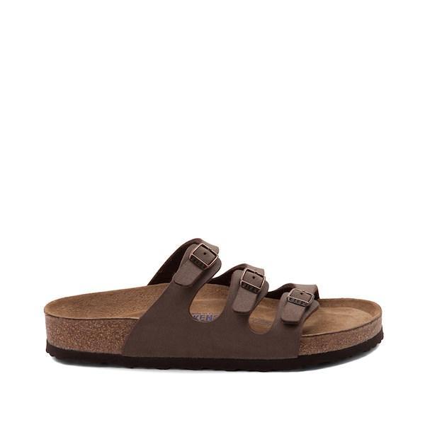 Womens Birkenstock Florida Soft Footbed Slide Sandal - Mocha Product Image