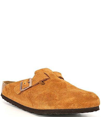 Birkenstock Mens Boston Suede Slide-On Soft Footbed Clogs Product Image