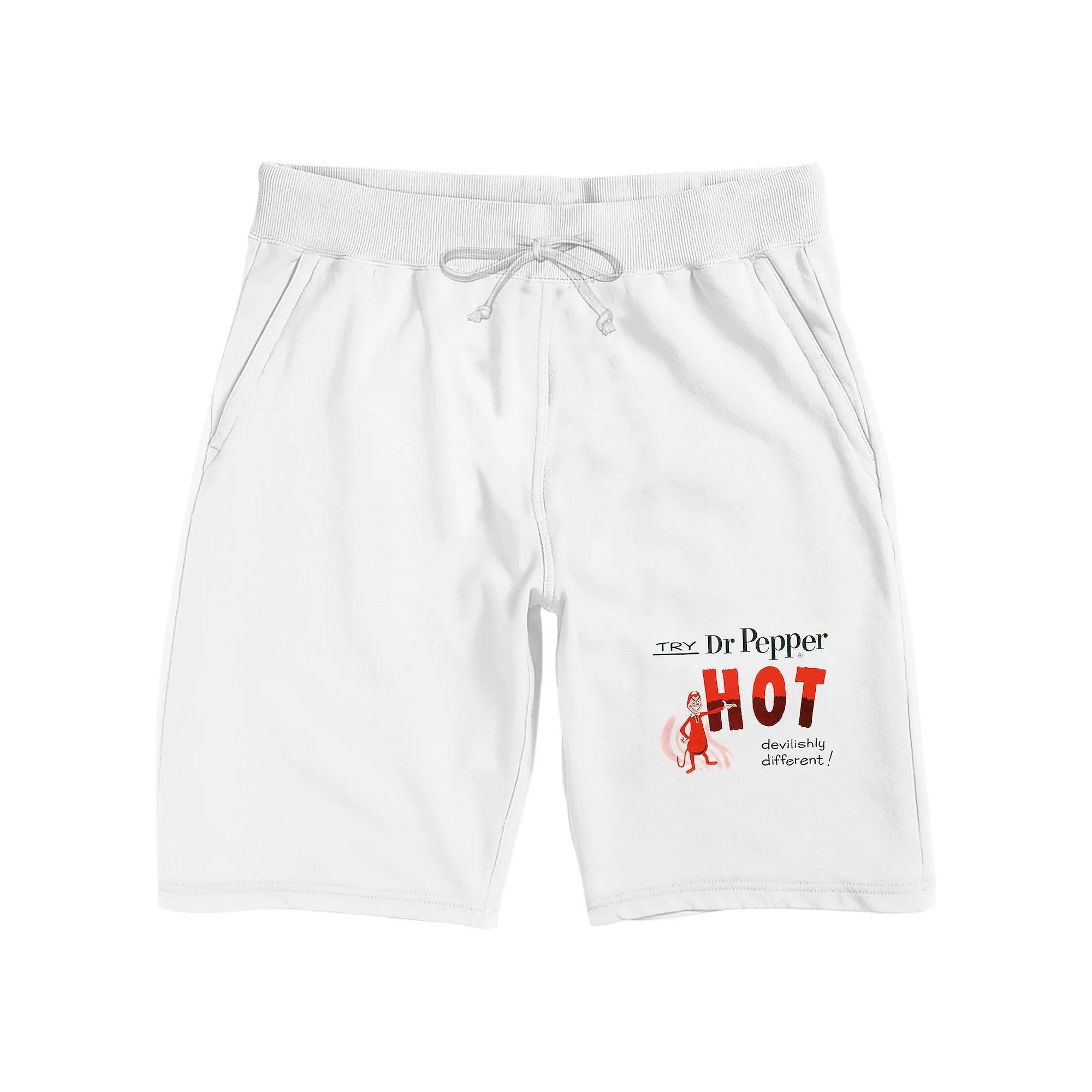 Men's Dr. Pepper Logo 9" Sleep Shorts, Size: Large, White Product Image