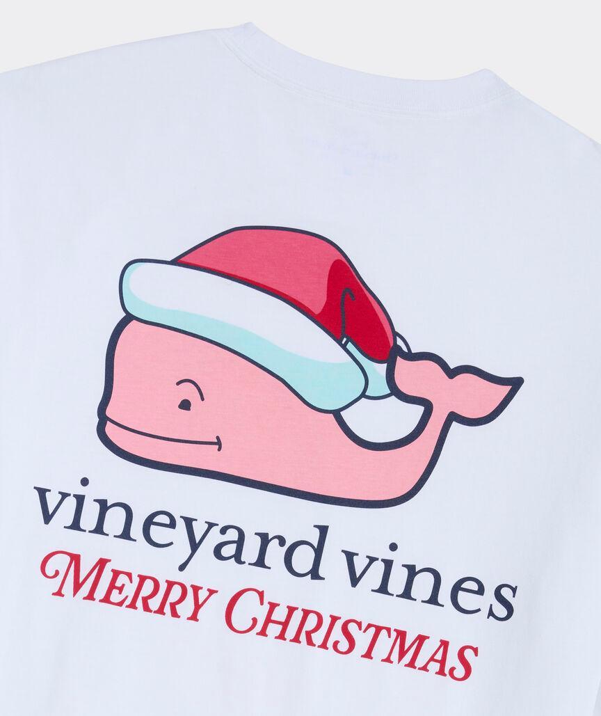 Santa Whale Long-Sleeve Pocket Tee Product Image