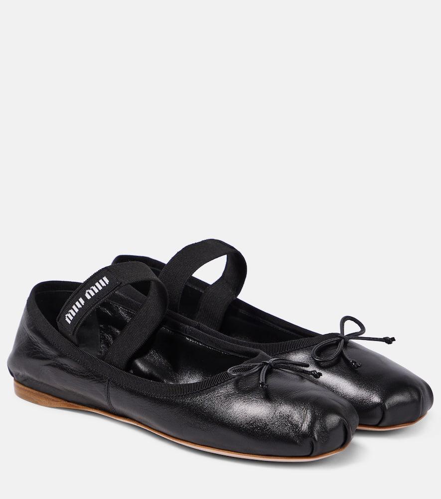 logo-strap ballerina shoes Product Image