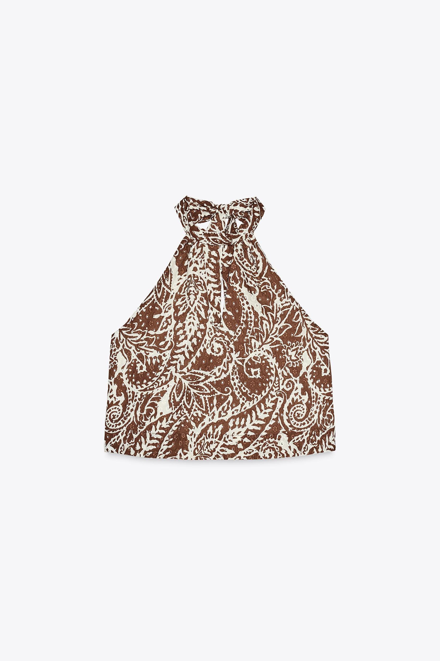 EMBROIDERED EYELET TOP Product Image