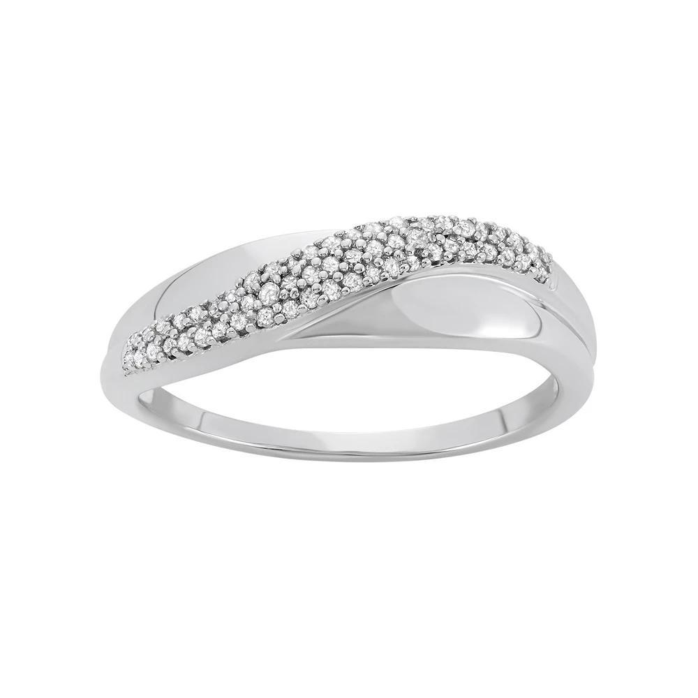 1/6 Carat T.W. Diamond 10k White Gold Ring, Women's Product Image