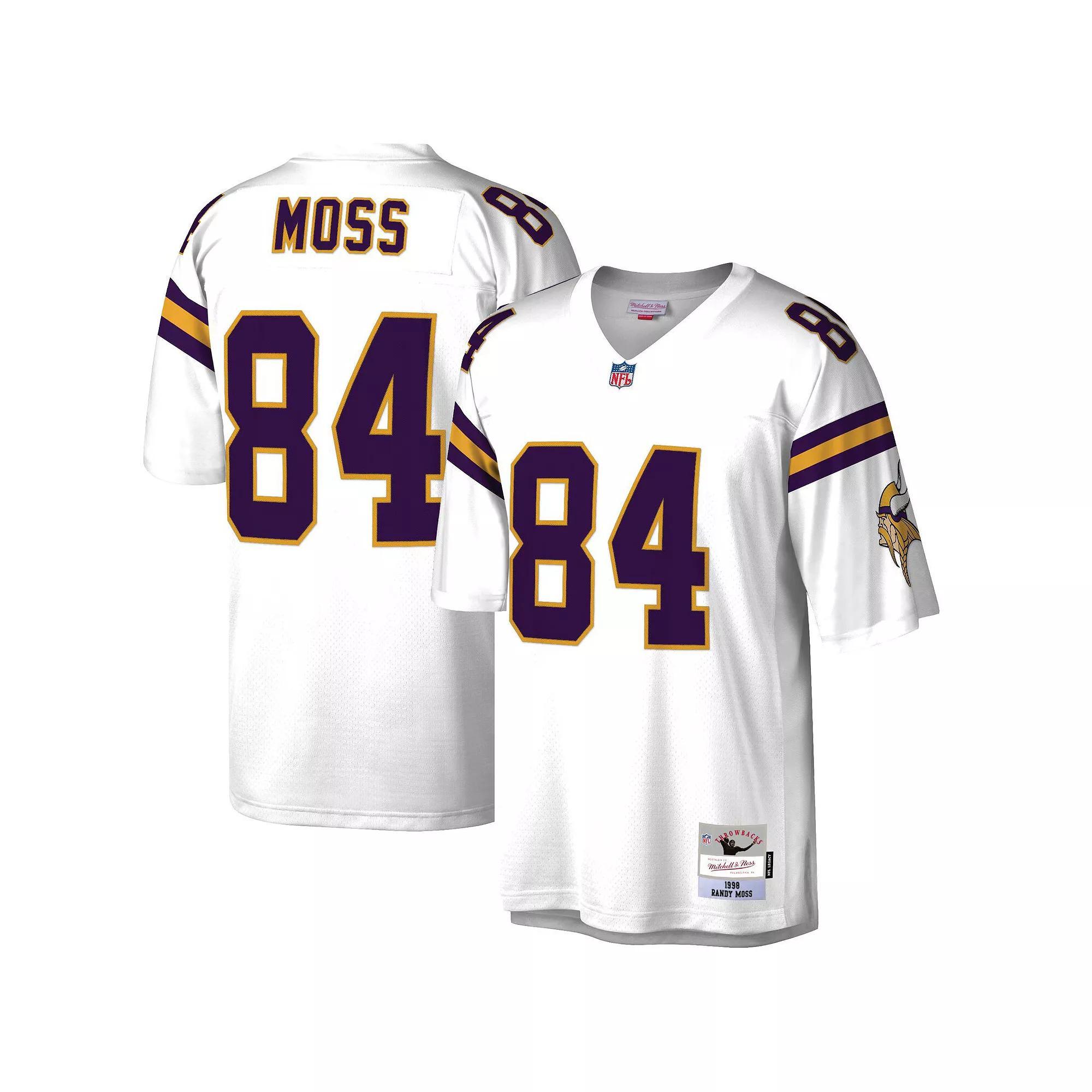 Men's Mitchell & Ness Randy Moss White Minnesota Vikings Big & Tall 1998 Legacy Retired Player Jersey, Size: 5XLT Product Image