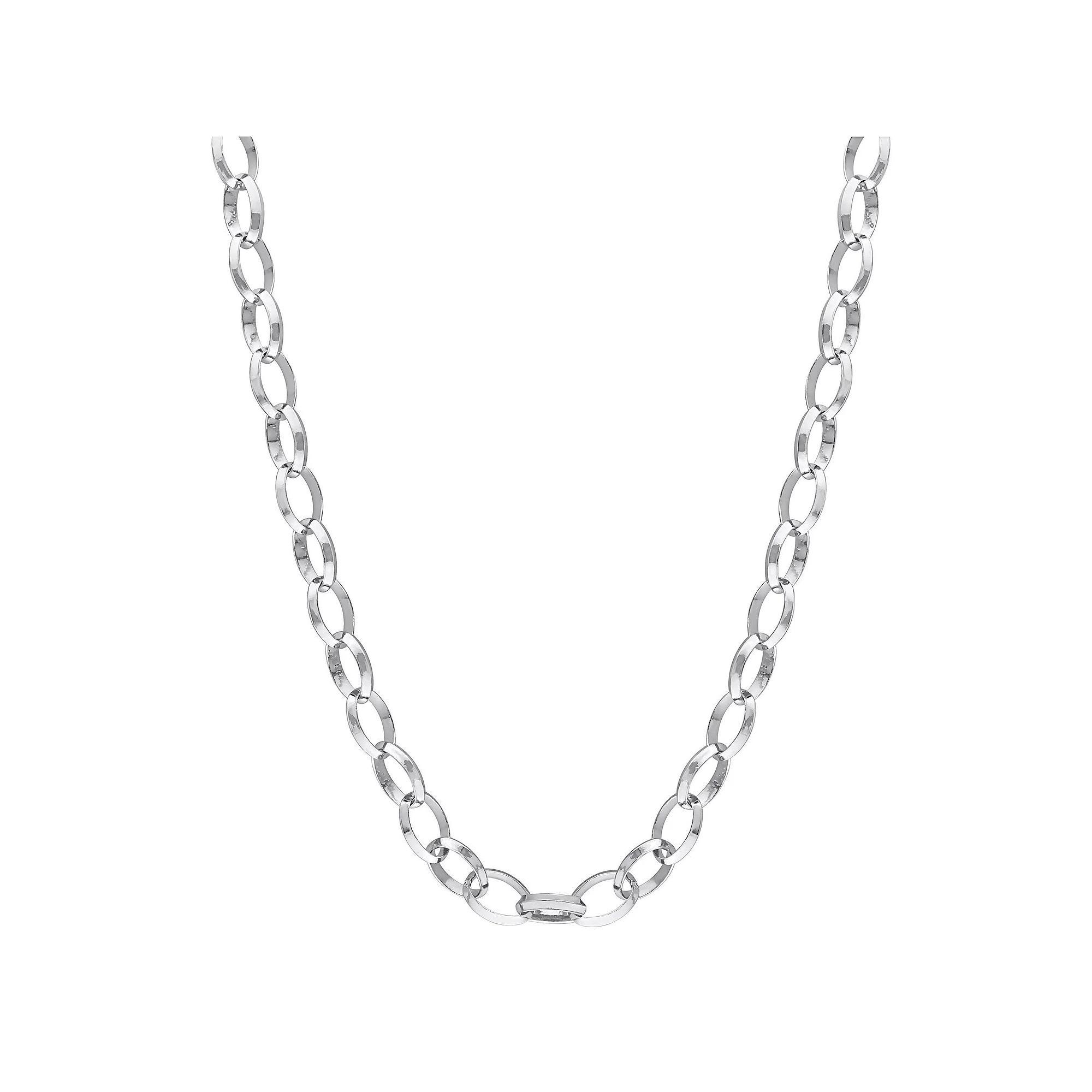 Stella Grace Sterling Silver 8 mm Rolo Chain Necklace, Womens Product Image