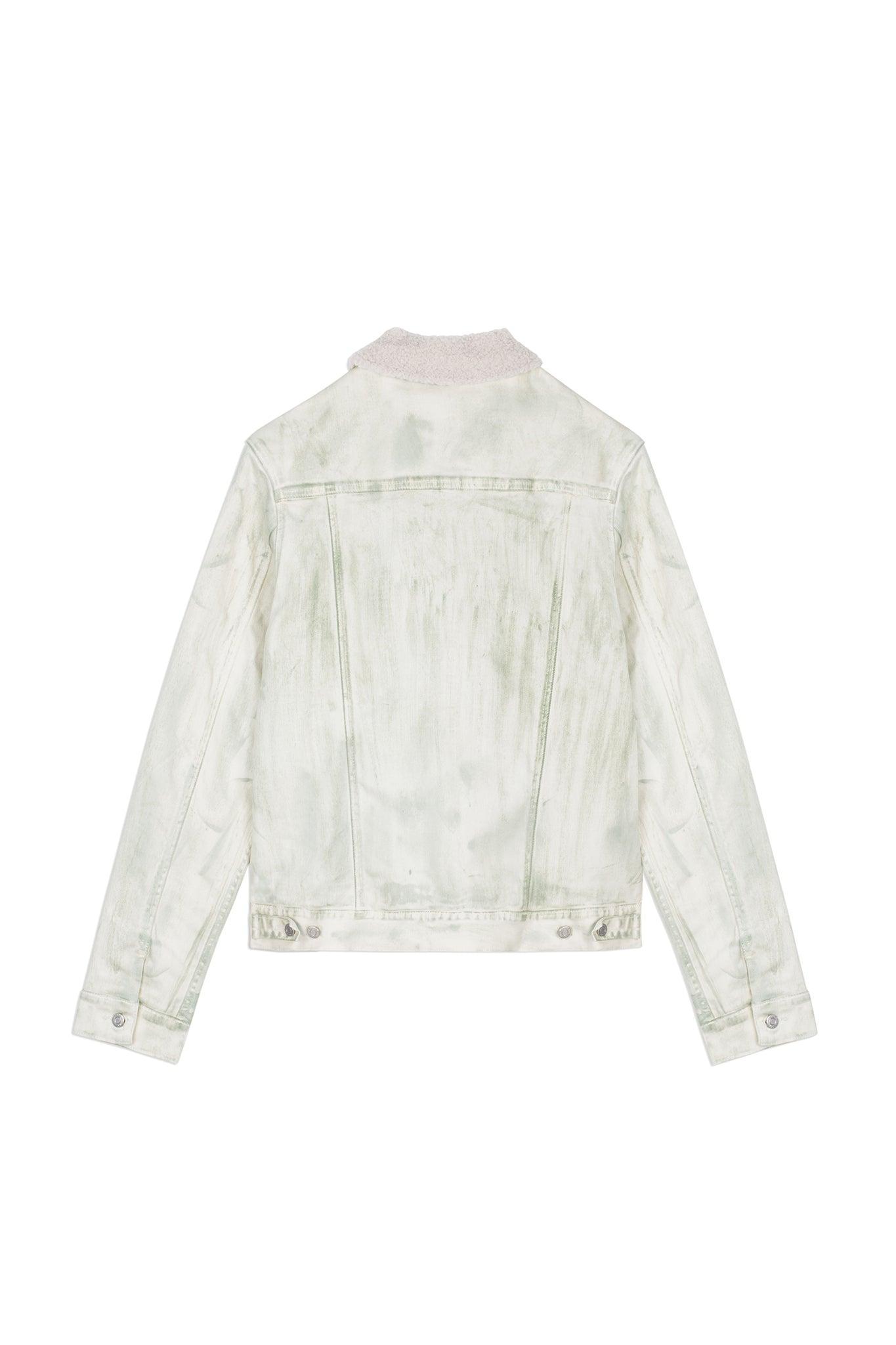 P007 DENIM TRUCKER JACKET - Sherpa Dirty White Male Product Image